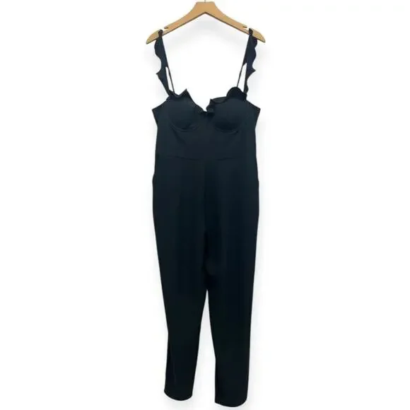 NBD x Naven Serena Ruffled Strap Sleeveless Jumpsuit in Black size Large - Picture 3 of 9